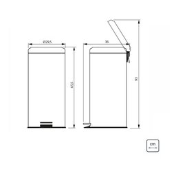 Lixeira Inox com Pedal Tramontina Brasil Polido com Balde Interno Removível 30l 94538130 - 8