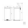 Lixeira Inox com Pedal Tramontina Brasil Polido com Balde Interno Removível 30l 94538130 - 8