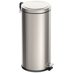 Lixeira Inox com Pedal Tramontina Brasil Polido com Balde Interno Removível 30l 94538130 - 1