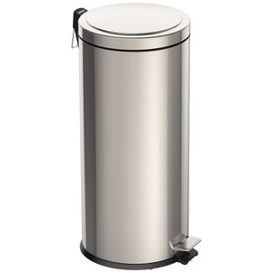 Lixeira Inox com Pedal Tramontina Brasil Polido com Balde Interno Removível 30l 94538130