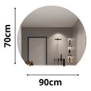 Ver imagem 2 de Espelho 90x70 Cm Meia Lua Lapidado C/ Led 3000k P/ Sala Led Quente