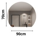 Ver imagem 2 de Espelho 90x70 cm Meia Lua Lapidado c/ LED 3000k p/ Sala LED Quente
