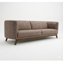Ver imagem 3 de Sofá Dekorien Luminne 230cm Linho Tramado Marrom Blended