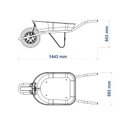Ver imagem 4 de Carriola Metálica 50 Litros Pneu com Câmara Azul TRAMONTINA