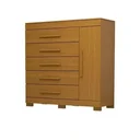 Ver imagem 1 de Cômoda Rayane Acp com 5 Gavetas e Sapateira - Cinamomo