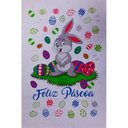 Ver imagem 1 de Pano de Prato Lomaer Sacaria Pascoa 50cmx70cm Estampado Coelho 0c Branco