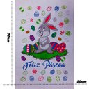 Ver imagem 3 de Pano de Prato Lomaer Sacaria Pascoa 50cmx70cm Estampado Coelho 0c Branco