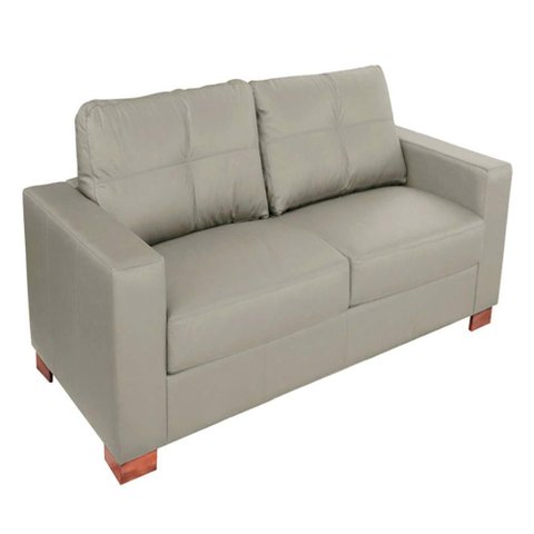 Sofá 2 Lugares Pés Madeira Kenny 160cm Couro Avelã
