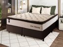 Ver imagem 1 de Conjunto Cama Box Super King c/ Molas Ensacadas Quartzo Marrom 193x203x71