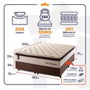 Ver imagem 3 de Conjunto Cama Box Super King c/ Molas Ensacadas Quartzo Marrom 193x203x71