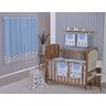 Enxoval de Bebe Kit de Berço Americano Cortina Algodão Menino Menina 9 Peças:trator Azul - 1