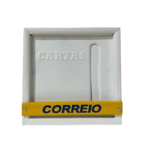 Caixa de Correio Correspondência Grade Portão Vertical com Mola:branco