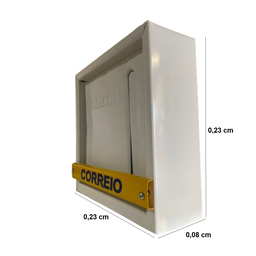 Caixa de Correio Correspondência Grade Portão Vertical com Mola:branco - 4