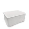 Cesto Organizador C/ Tampa 37x27x16 Cm Rf 1 Branco Paramount - 1