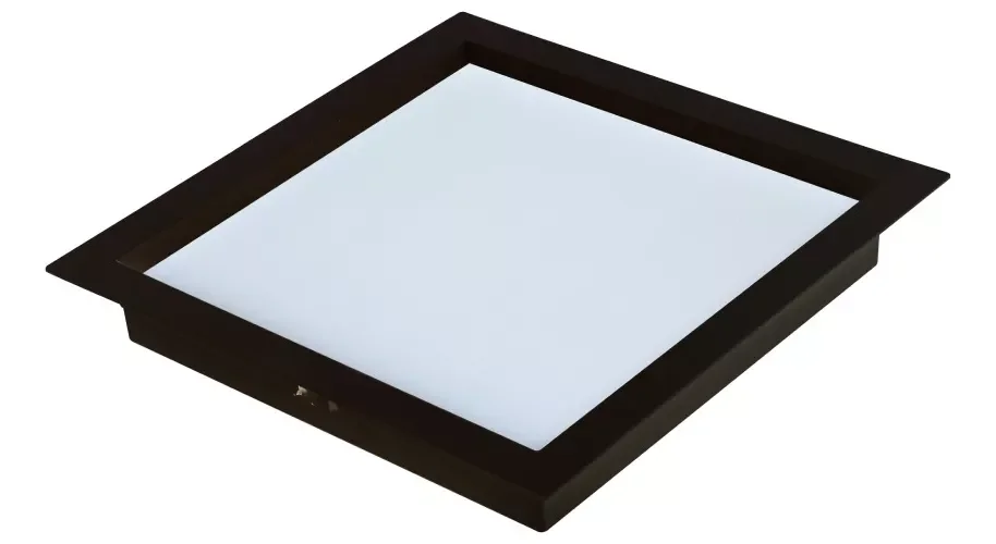 Ver imagem 3 de Luminária de Teto Plafon Embutir Recuado Quadrado 30w Preto Fosco Luz Amarela 3000k Avant