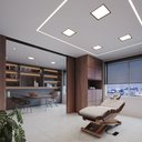 Ver imagem 5 de Luminária de Teto Plafon Embutir Recuado Quadrado 30w Preto Fosco Luz Amarela 3000k Avant