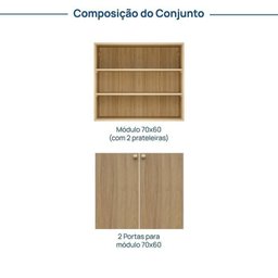 Módulo 70x60 2 Portas Frame Cabecasa madeiramadeira - 3