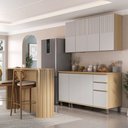 Ver imagem 1 de Cozinha Compacta 100% MDF 5 Peças com Tampo e Bancada 120cm Aura Luciane Móveis