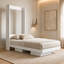 Ver imagem 1 de Cama Articulada Solteiro Vertical com 2 Nichos CV1080 80cm Branco - Art In Móveis