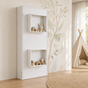 Ver imagem 2 de Cama Articulada Solteiro Vertical com 2 Nichos CV1080 80cm Branco - Art In Móveis