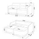 Ver imagem 4 de Sofá Cama Casal para Sala 216cm Polska K04 Veludo Preto - Mpozenato
