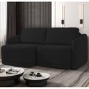 Ver imagem 2 de Sofá Cama Casal para Sala 216cm Polska K04 Veludo Preto - Mpozenato