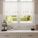 Ver imagem 4 de Cortina Pia Renda Coffee Branco 2,00LARG X0,80 Alt