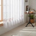Ver imagem 6 de Cortina Pia Renda Coffee Branco 2,00LARG X0,80 Alt