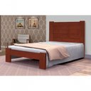 Ver imagem 1 de Cama Queen Size Dubai de Madeira Maciça Angelim Pedra Tauari Castanho
