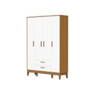 Ver imagem 1 de Roupeiro Flip 4 Portas 2 Gavetas Branco Fosco com Savana