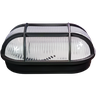 Arandela Luminária Oval Tipo Tartaruga Preta para Luz Led - 1