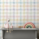 Ver imagem 2 de Papel de Parede Adesivo Xadrez Colorido Lavável Fosco 3m