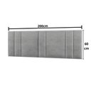 Ver imagem 2 de Cabeceira King Estofada com Led - Linho Cinza