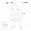 Ver imagem 3 de Tampa de Vaso em MDF Loren Way Branco para bacia Lorenzetti