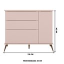 Ver imagem 2 de Quarto Completo Com Berço Guarda Roupa E Cômoda Rose Melinda Phoenix Baby