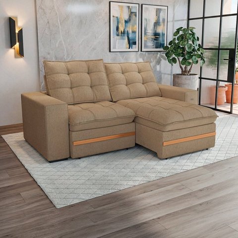 Sofá 2 Lugares 230cm Retrátil e Reclinável Vitto