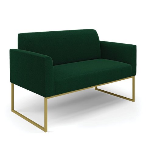 Sofá 2 Lugares Namoradeira Industrial Dourado Marisa Bouclê D03 - D’Rossi
