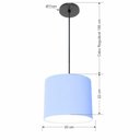 Ver imagem 4 de Luminária Pendente Vivare Free Lux Md-4105 Cúpula em Tecido Azul-bebê da Canopla Canopla Preta e