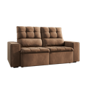 Ver imagem 1 de Sofa 2 Lugares Retratil Suede Malibu Estofado - Bege