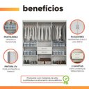 Ver imagem 5 de Guarda Roupas Solteiro Maya 7 Portas de Bater 2 Gavetas Branco Aramóveis