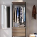Ver imagem 5 de Guarda Roupa Closet 02 Gavetas 183x60cm Preto Montana Proddy