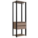 Ver imagem 1 de Guarda Roupa Closet 02 Gavetas 183x60cm Preto Montana Proddy