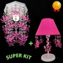 Ver imagem 2 de Abajur Lustre Infantil Decorar Quarto de Menina Borboletas