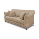 Ver imagem 1 de Sofá Decorativo 160cm 2 Lugares com 4 Almofadas Armstrong Suede Bege - Gran Belo