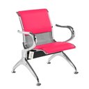 Ver imagem 1 de Cadeira Longarina com Est Cromada 1 Lugar Colors Rosa