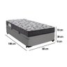 Cama Box Baú Solteiro Sintético + Colchão de Espuma D33 - Sereneprime - 88cm Cinza - 6