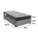 Ver imagem 6 de Cama Box Baú Solteiro Sintético + Colchão de Espuma D33 - Sereneprime - 88cm Cinza