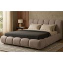 Ver imagem 2 de Cama Japonesa com Cabeceira King Veludo Nobre Avelã - Sallar Home