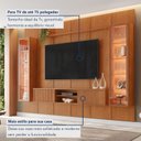 Ver imagem 7 de Rack com Painel e Cristaleira para TV até 75 Polegadas com LED e Vidro MDF 250CMX279CM Zeus Marrom