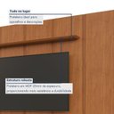Ver imagem 3 de Rack Ripado Suspenso com Painel para TV com 2 Cristaleiras 100% MDF 231x250cm até 75 Polegadas